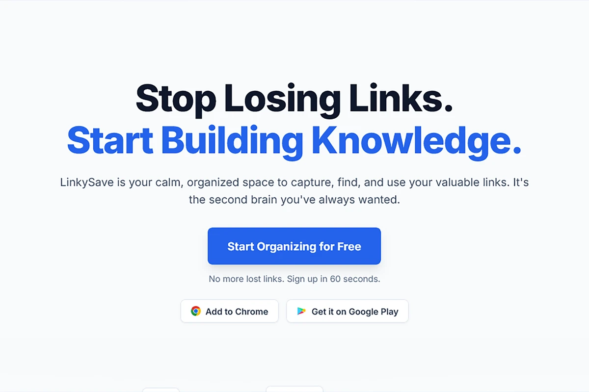 LinkySave : Bookmark Management
